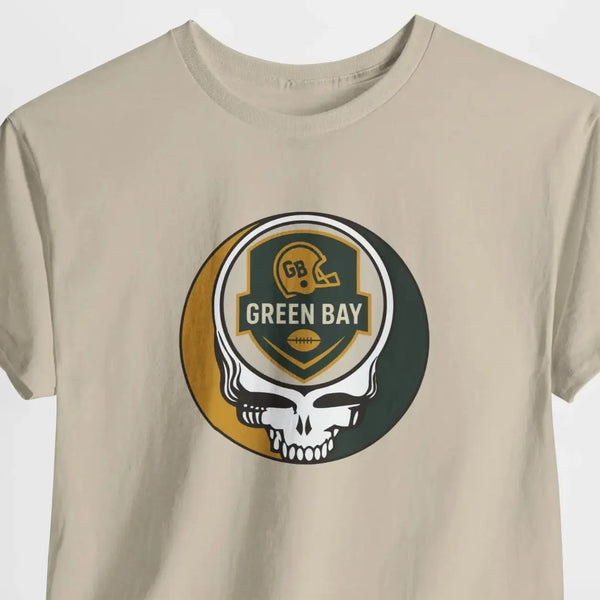 Grateful Dead - The Gridiron Collection: Green Bay Football Edition Stealie Grateful Dead Steal Your Face T-Shirt - NFL - StealieShop